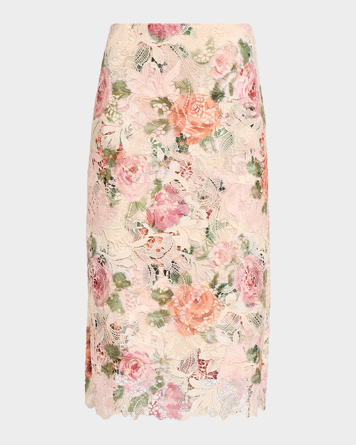 Ungaro Claro Floral Lace Midi Skirt