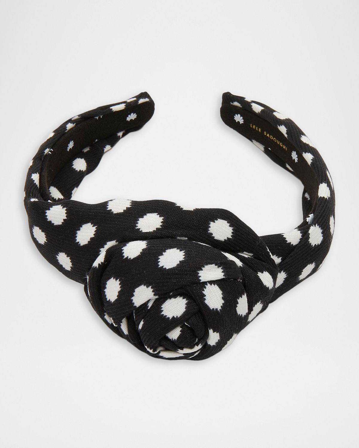 Lele Sadoughi Rosette Polka Dot Headband