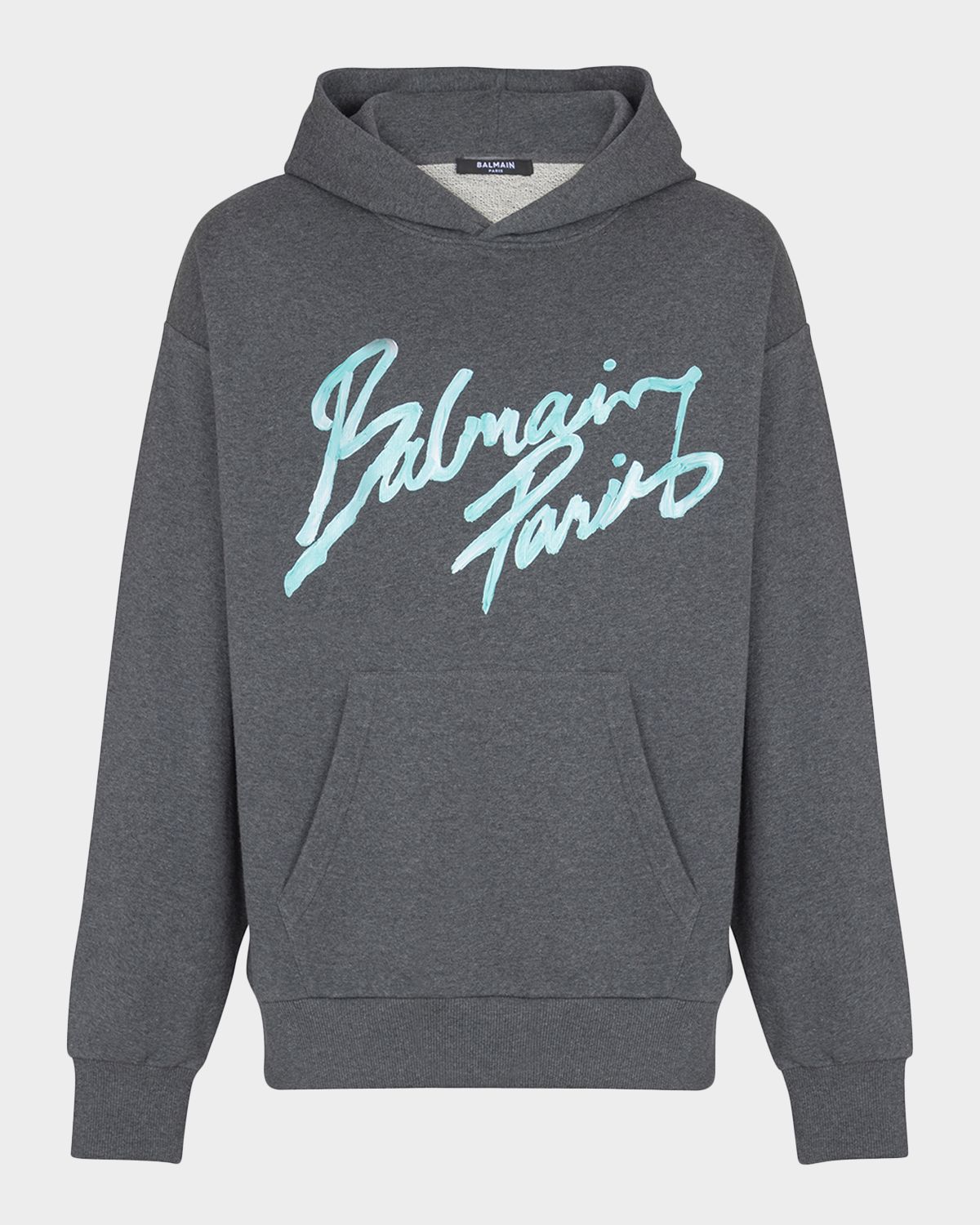 Balmain Men 's  Paris Cotton Jersey Hoodie