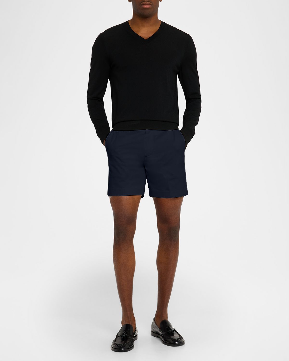 TOM FORD Men 's Brushed Cotton Flat-Front Shorts
