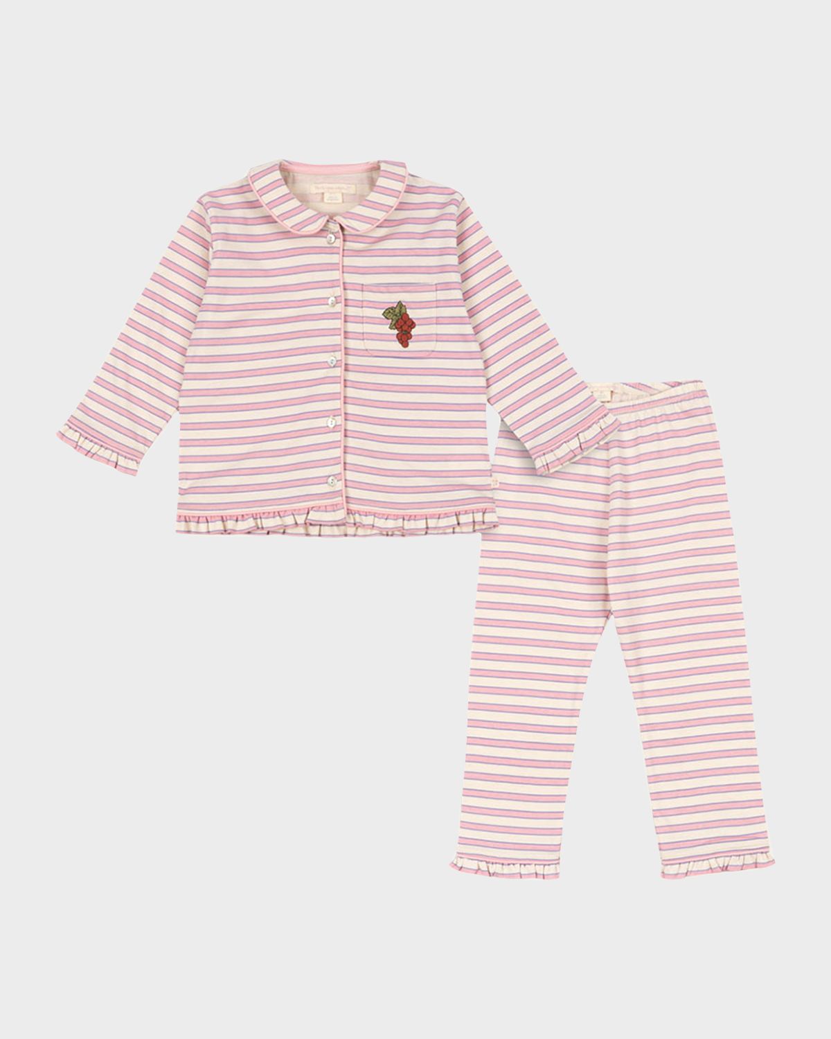 Konges Slojd Girl 's Pio Frill Organic Cotton Pajama Set, 18M-10 | Thumbnail 3 Konges Slojd Girl 's Pio Frill Organic Cotton Pajama Set, 18M-10 | Thumbnail 3