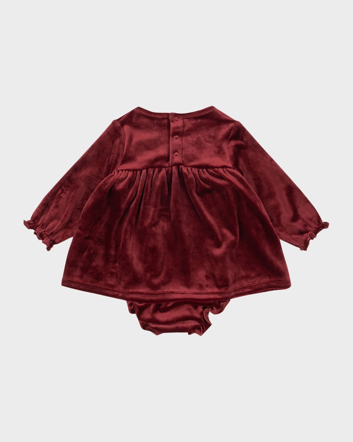 Konges Slojd Girl 's Jingle Velvet Romper Dress, Size 3M-3 | Thumbnail 3 Konges Slojd Girl 's Jingle Velvet Romper Dress, Size 3M-3 | Thumbnail 3