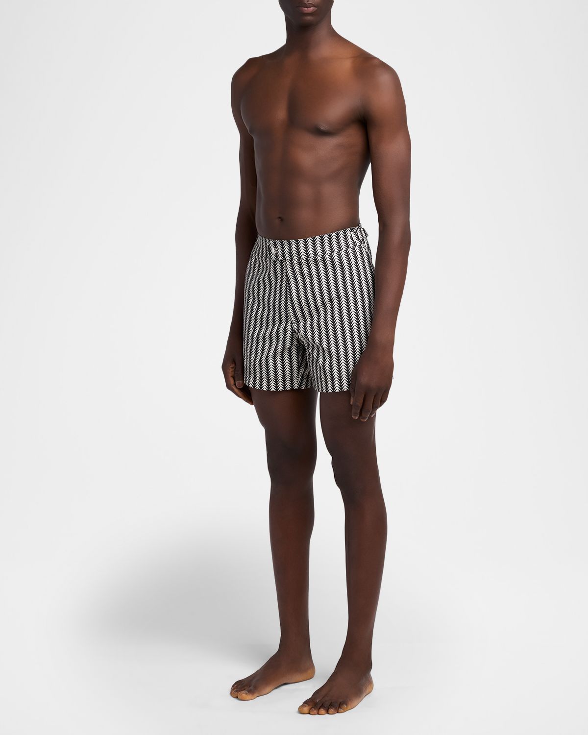 TOM FORD Men 's Geometric-Print Nylon Swim Trunks