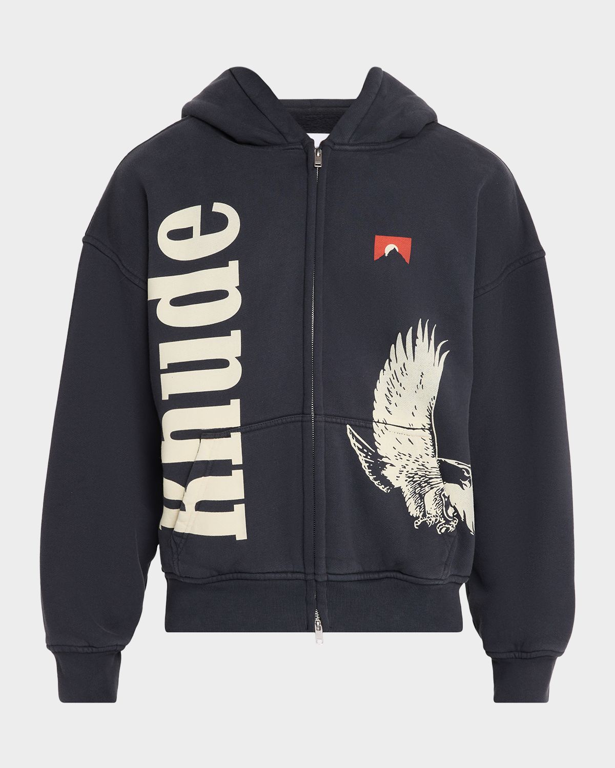 Rhude Men 's Eagle Pass Cotton Full-Zip Hoodie
