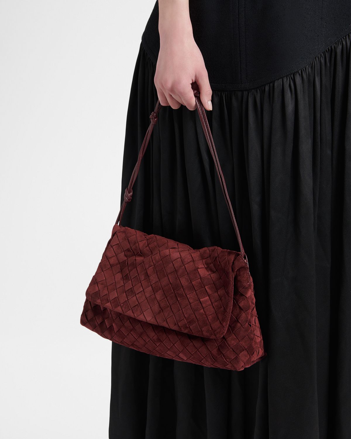 Bottega Veneta Giorno Suede Drawstring Shoulder Bag