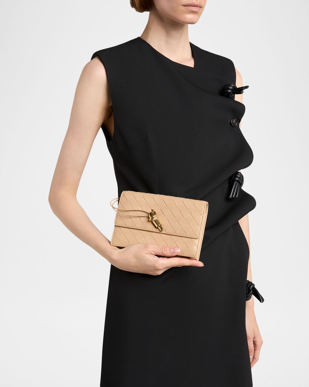 Bottega Veneta Andiamo Leather Chain Pouch Bag