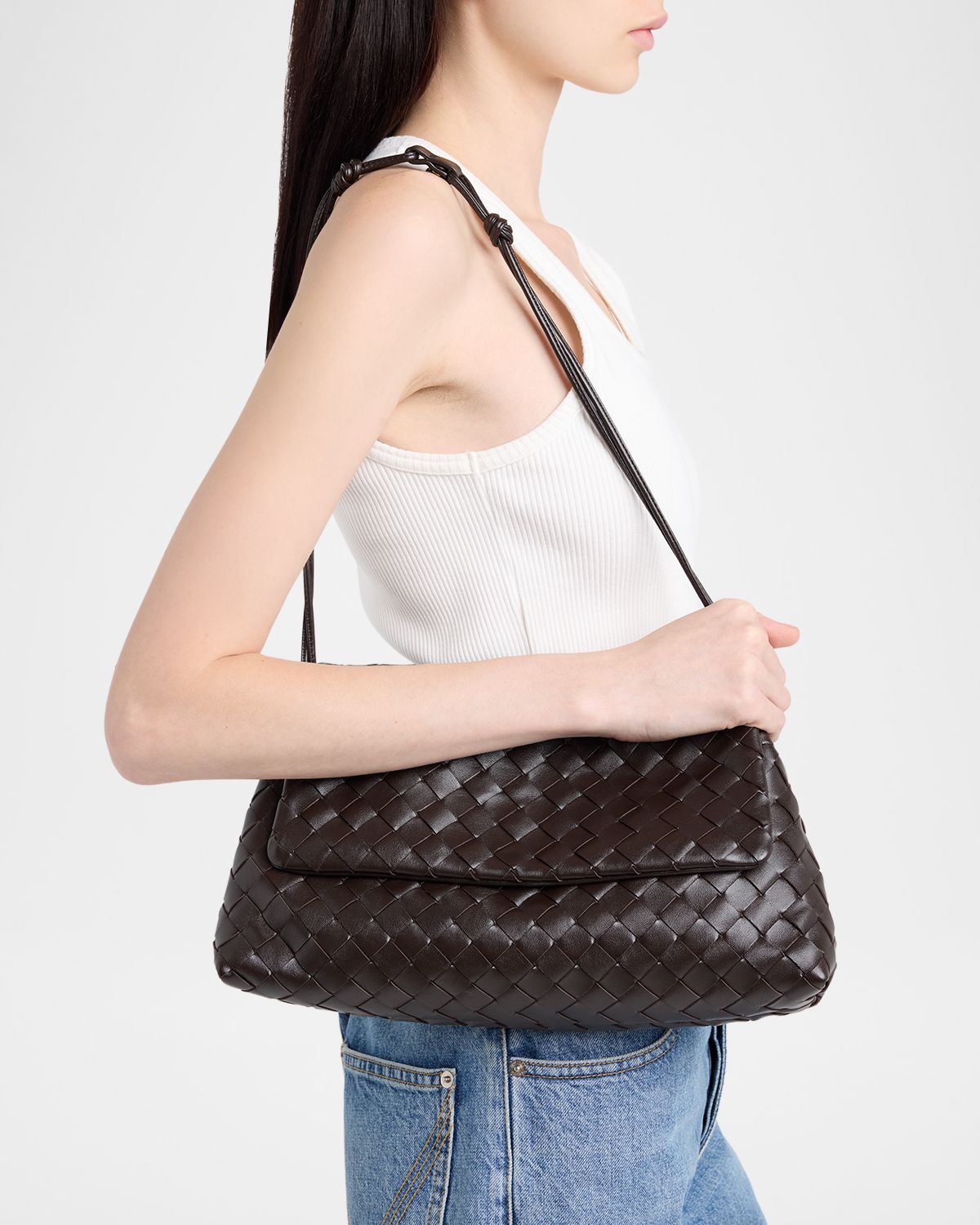 Bottega Veneta Giorno Leather Drawstring Shoulder Bag