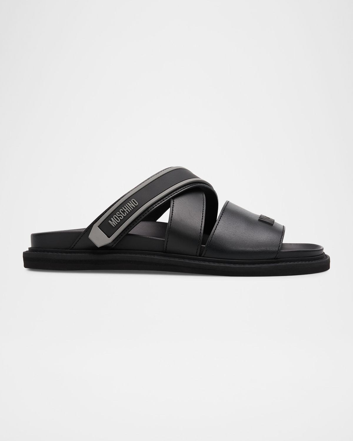Moschino Men 's Leather Slides