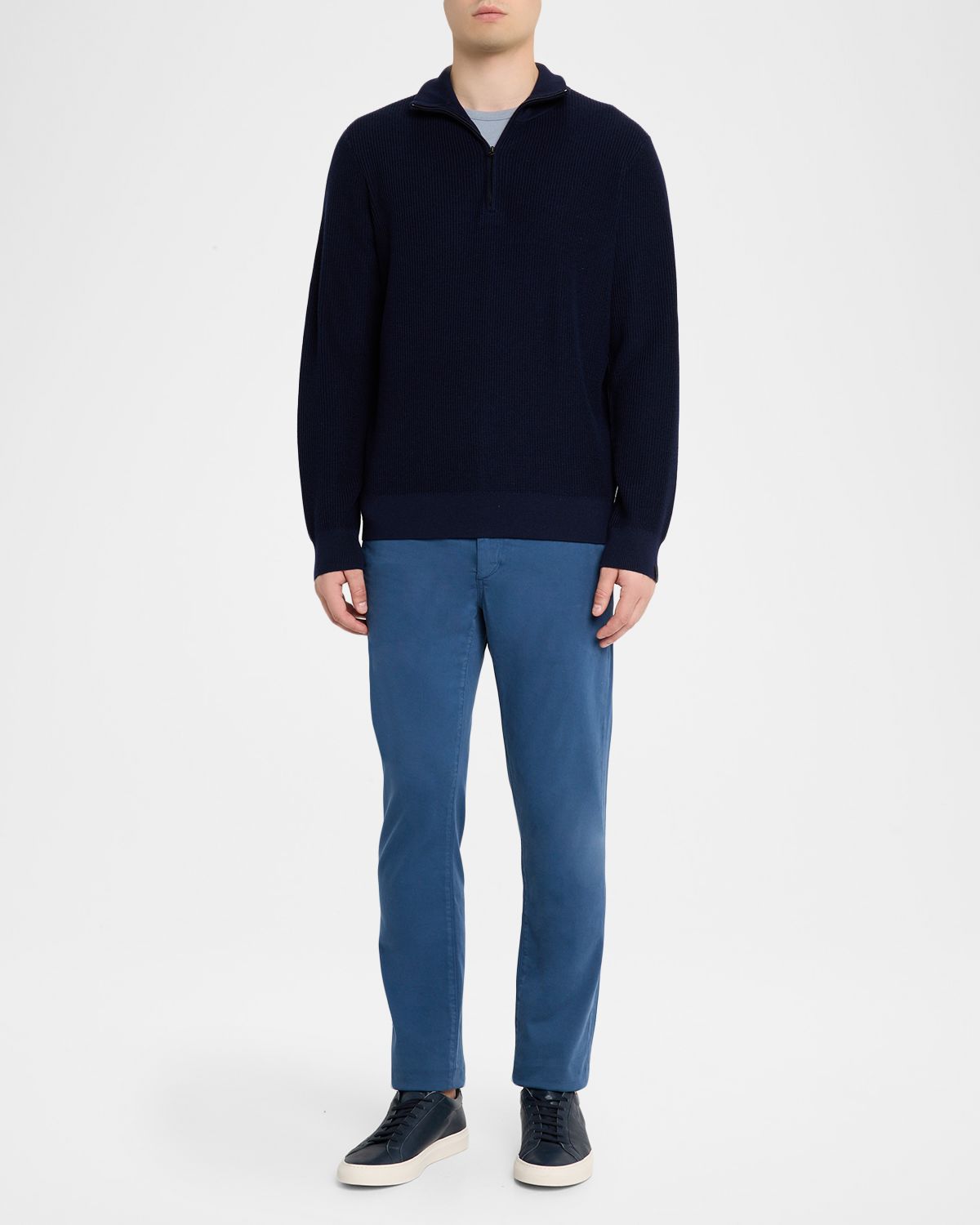 Rag & Bone Men 's Joel Ribbed Mock Neck Quarter-Zip Sweater