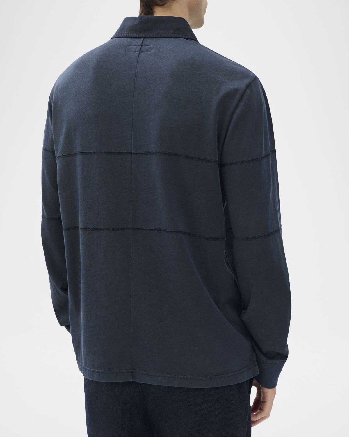 Rag & Bone Men 's Vintage-Washed Long-Sleeve Rugby Polo Shirt