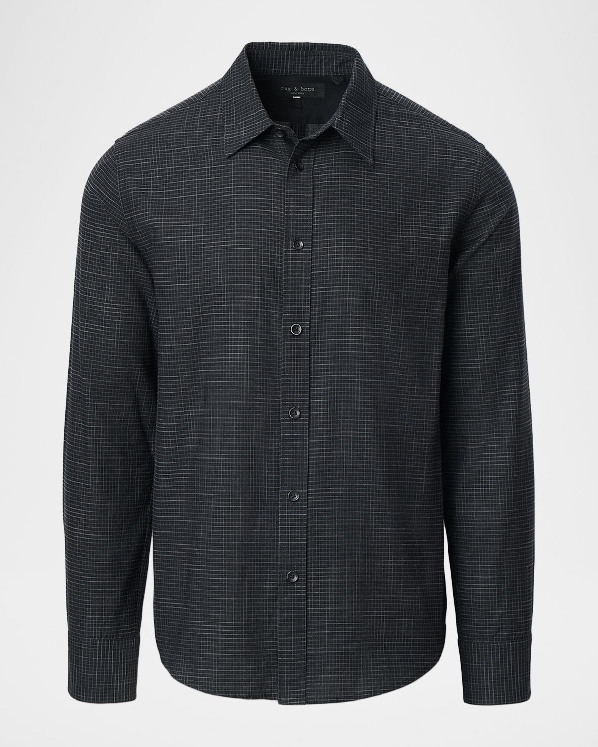 Rag & Bone Men 's Tomlin Cotton Crosshatch Button-Down Shirt
