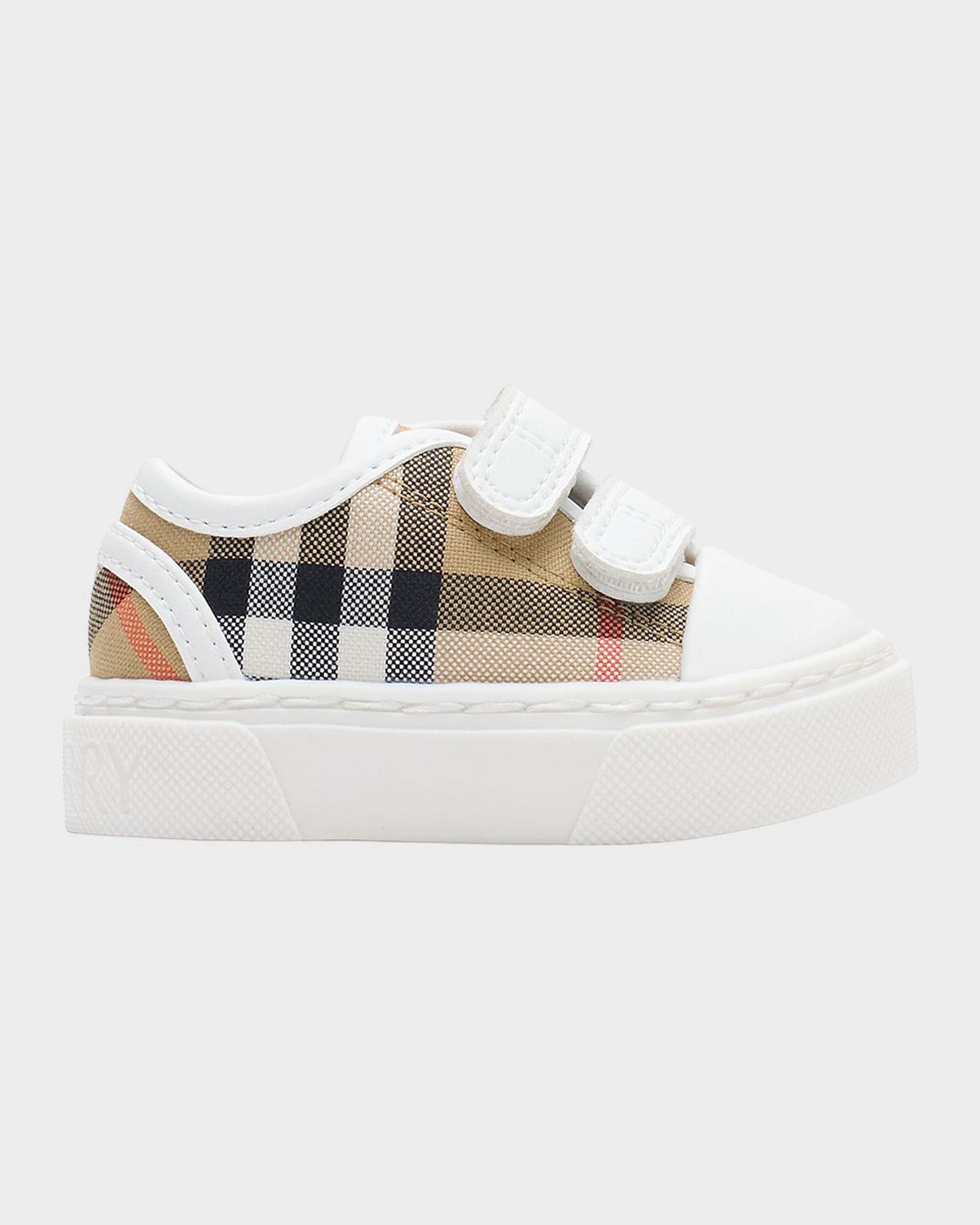Burberry Kid 's Check Cotton Sneakers, Toddler/Kids