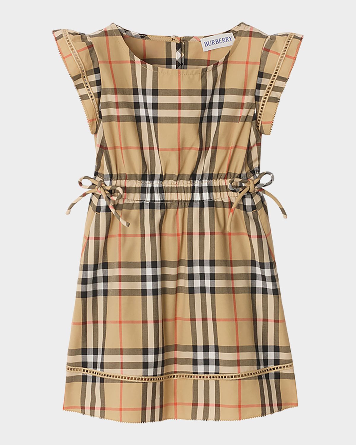Burberry Girl 's Check Cotton Dress, Size 6M-3