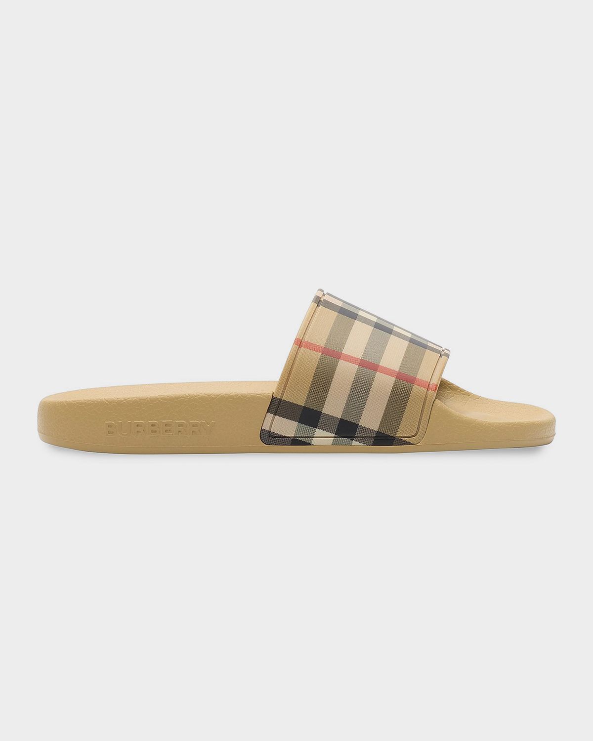 Burberry Kid 's Check Slide Sandals, Toddler/Kids