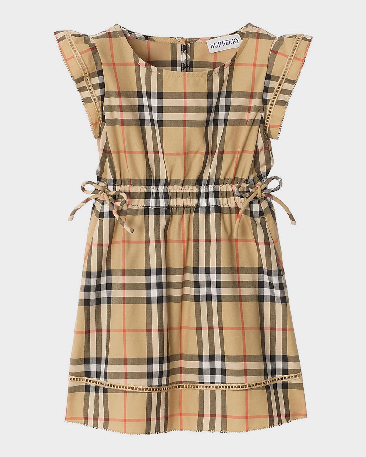 Burberry Girl 's Check Cotton Dress, Size 3-14