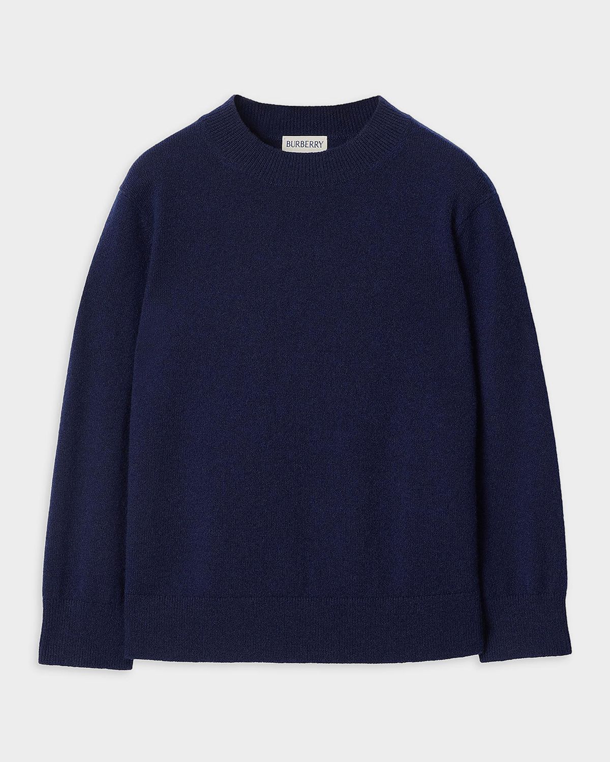 Burberry Boy 's Check-Patch Wool Cashmere Sweater, Size 3-14