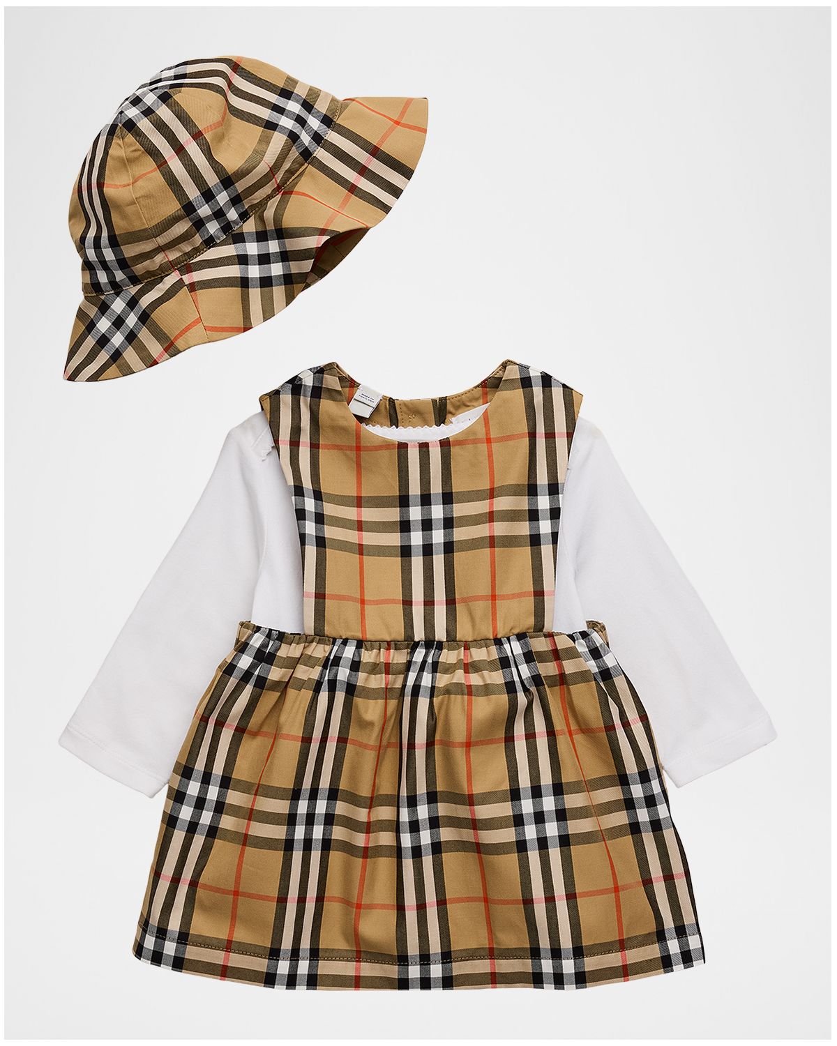 Burberry Girl 's Check Cotton Three-Piece Gift Set, Size 1M-18M