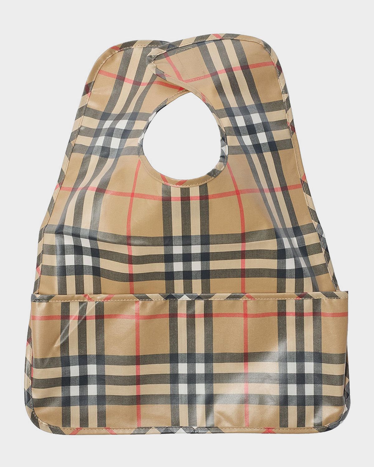 Burberry Kid 's Check Coated Cotton Bib