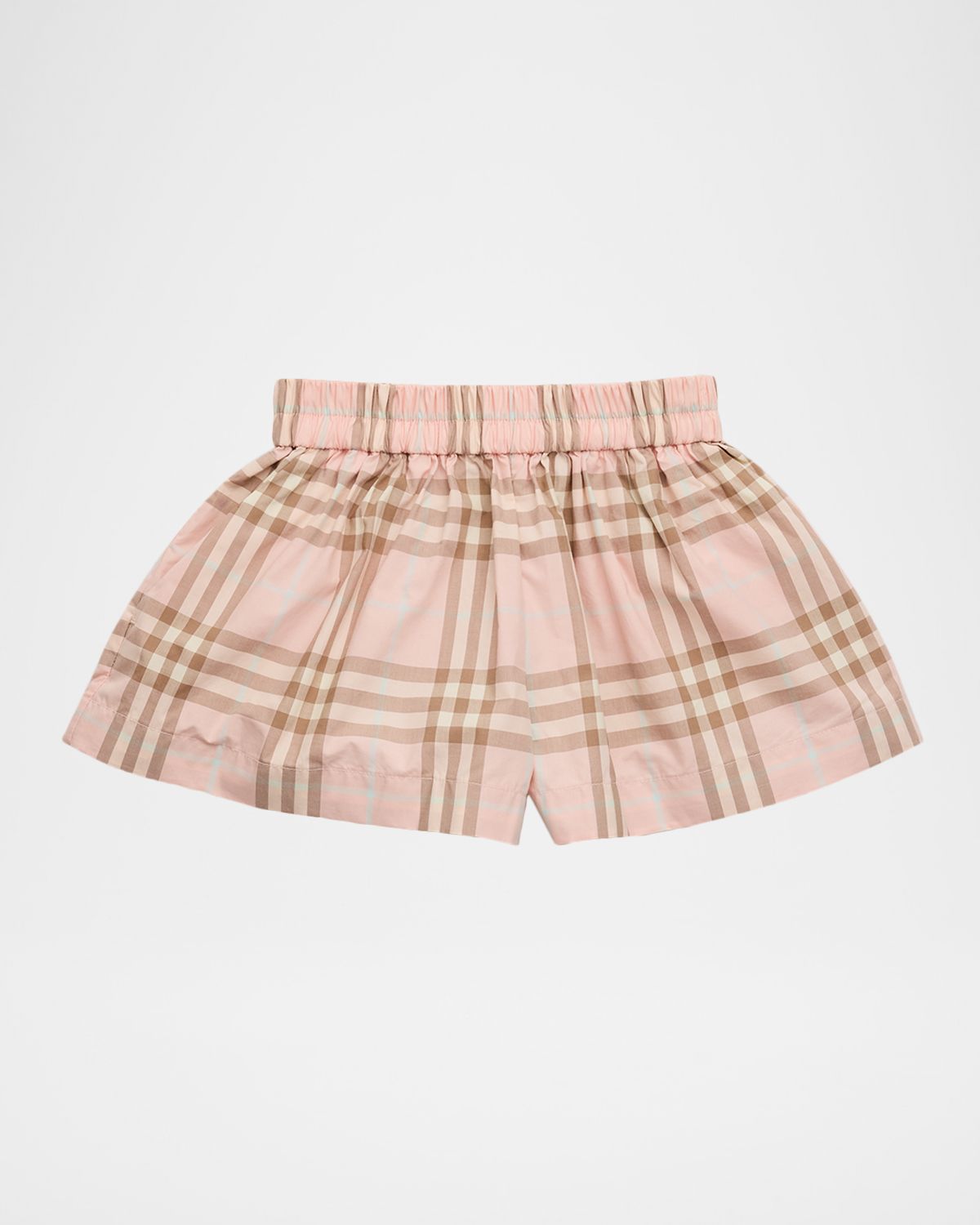 Burberry Girl 's Wide-Leg Check Cotton Shorts, Size 6M-3