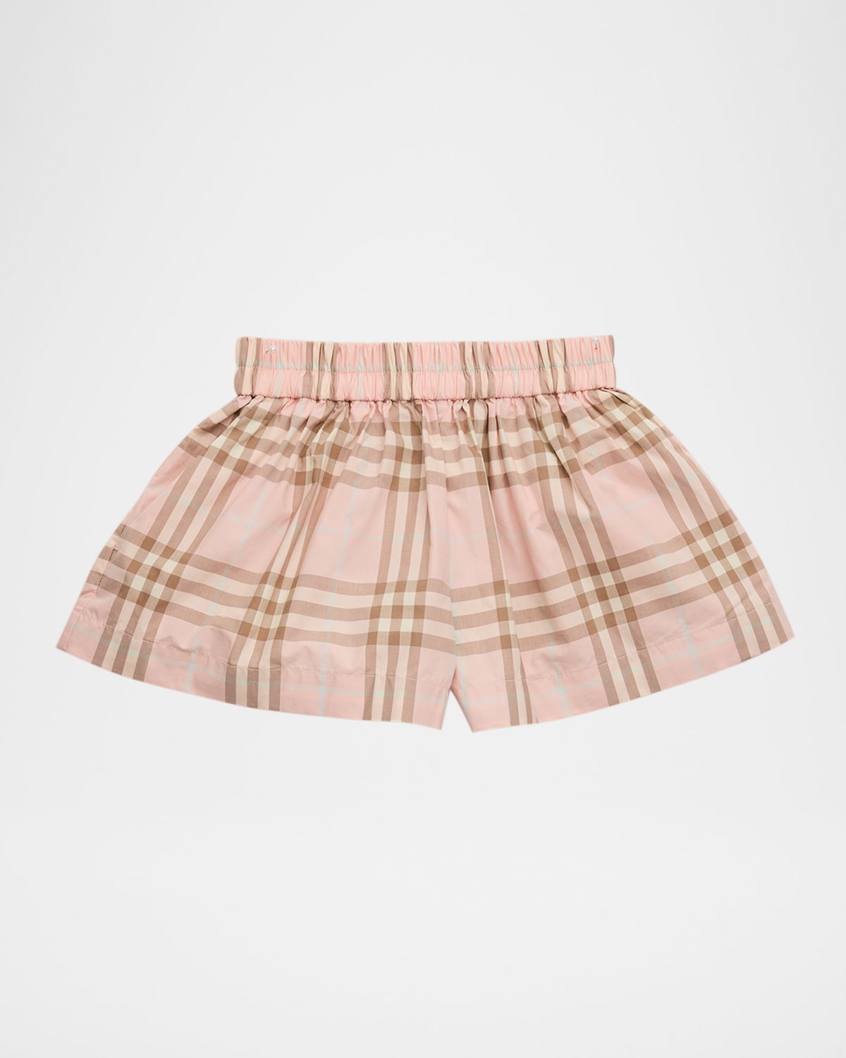 Burberry Girl 's Wide-Leg Check Cotton Shorts, Size 6M-3