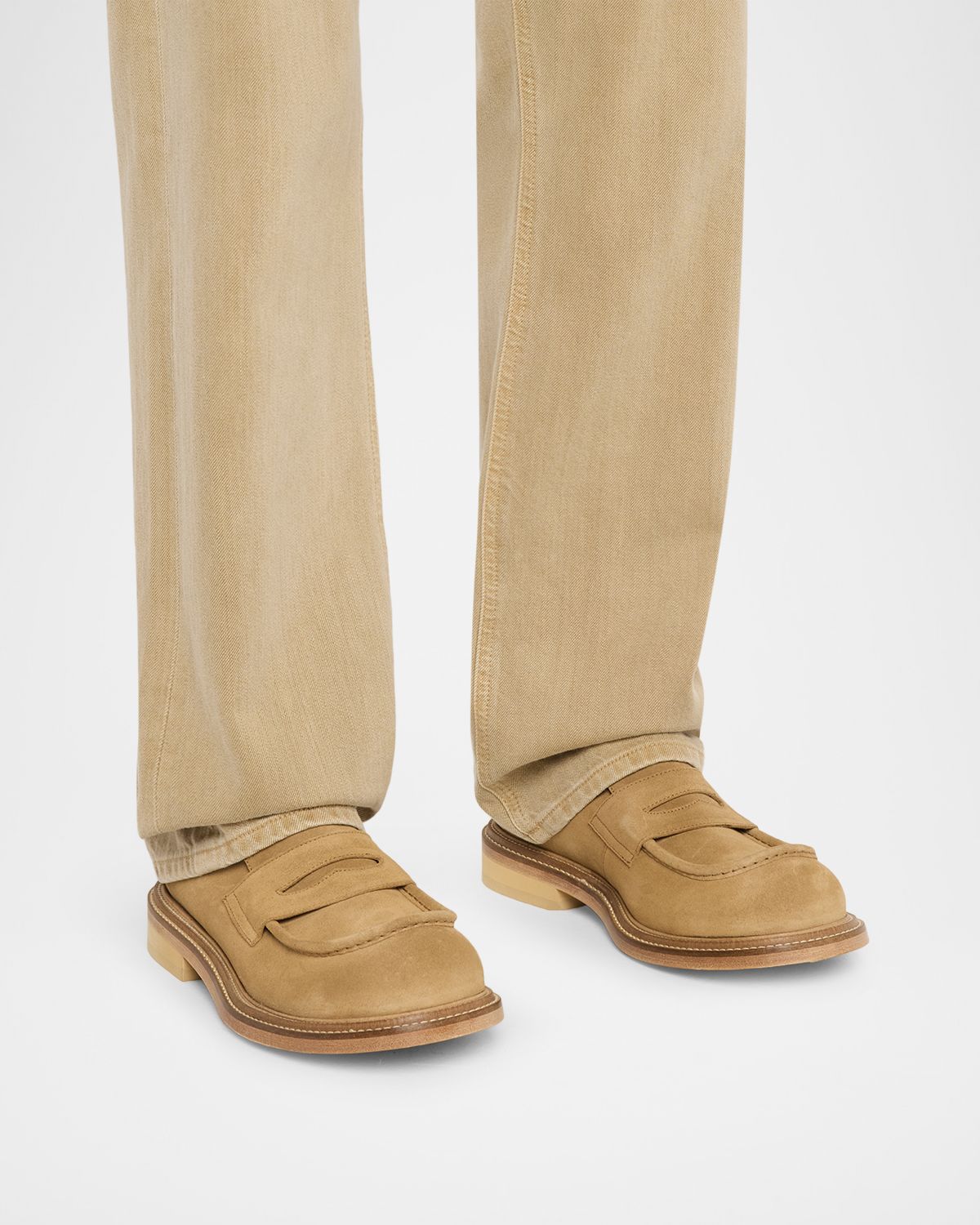 Moschino Men 's Suede Penny Loafers | Thumbnail 6