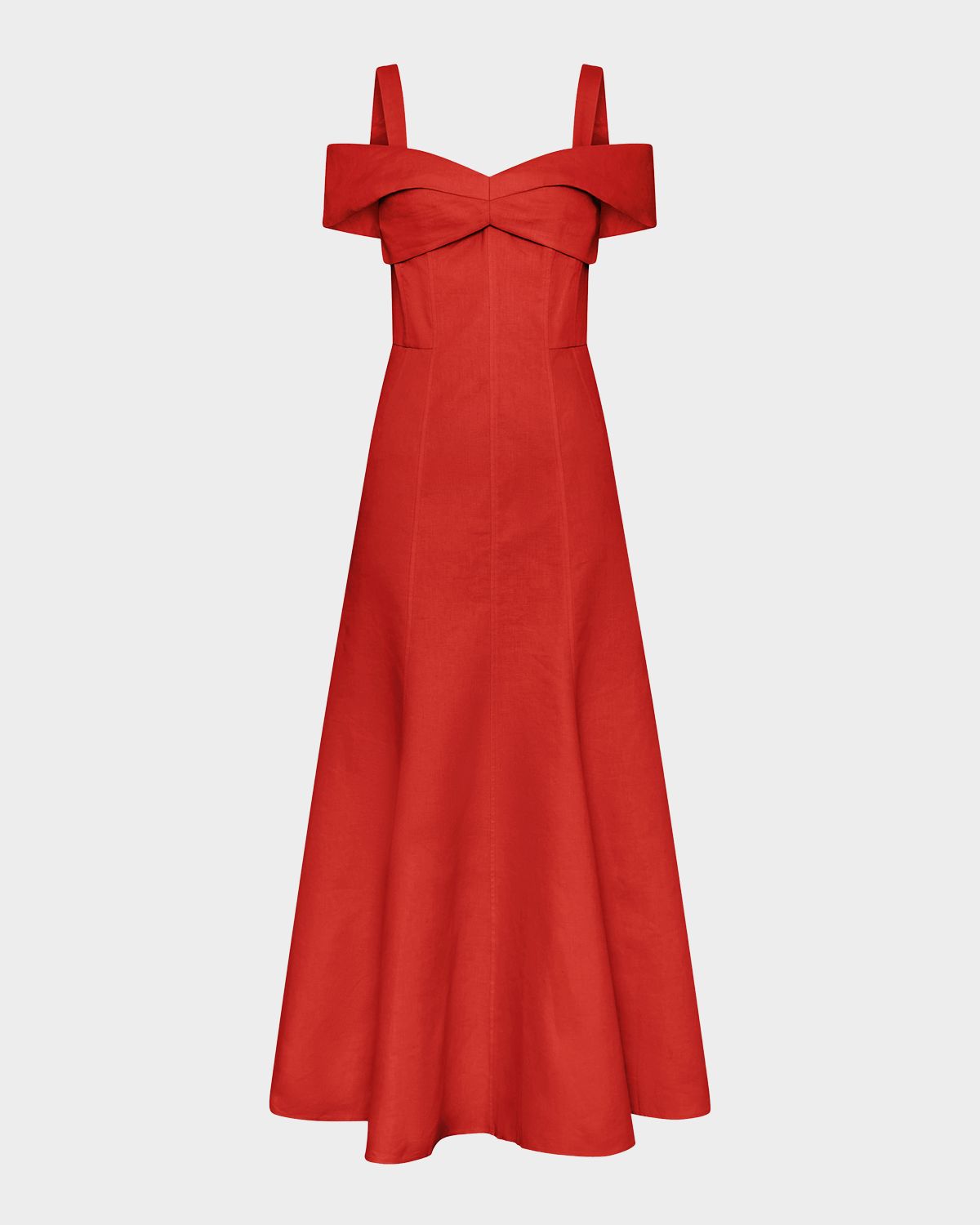 NICHOLAS Ivana Cold-Shoulder Sweetheart Midi Dress