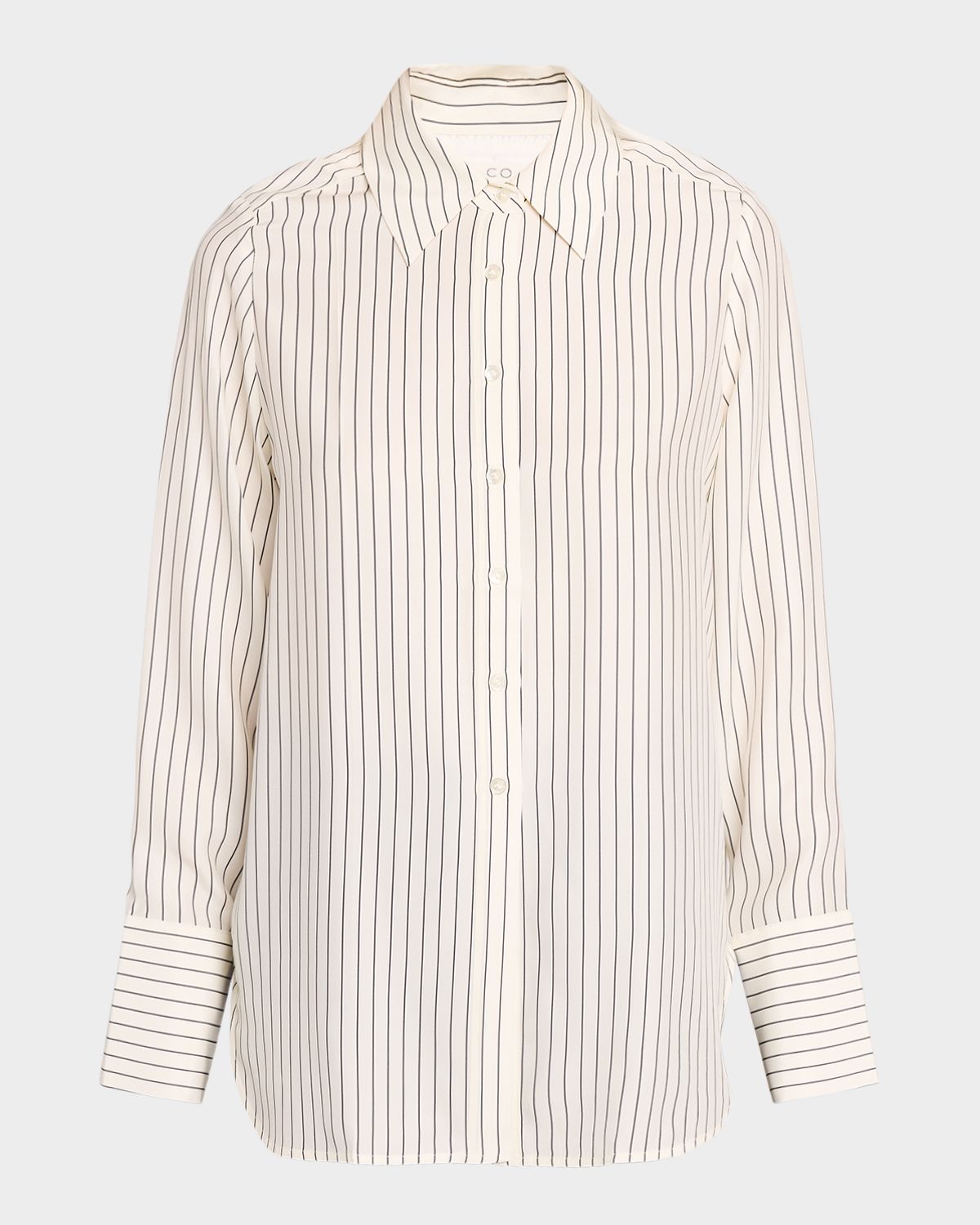 Co Striped Silk Button-Down Shirt