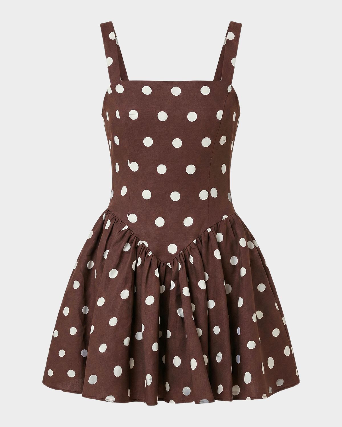 NICHOLAS Vittoria Polka Dot Flounce Mini Dress