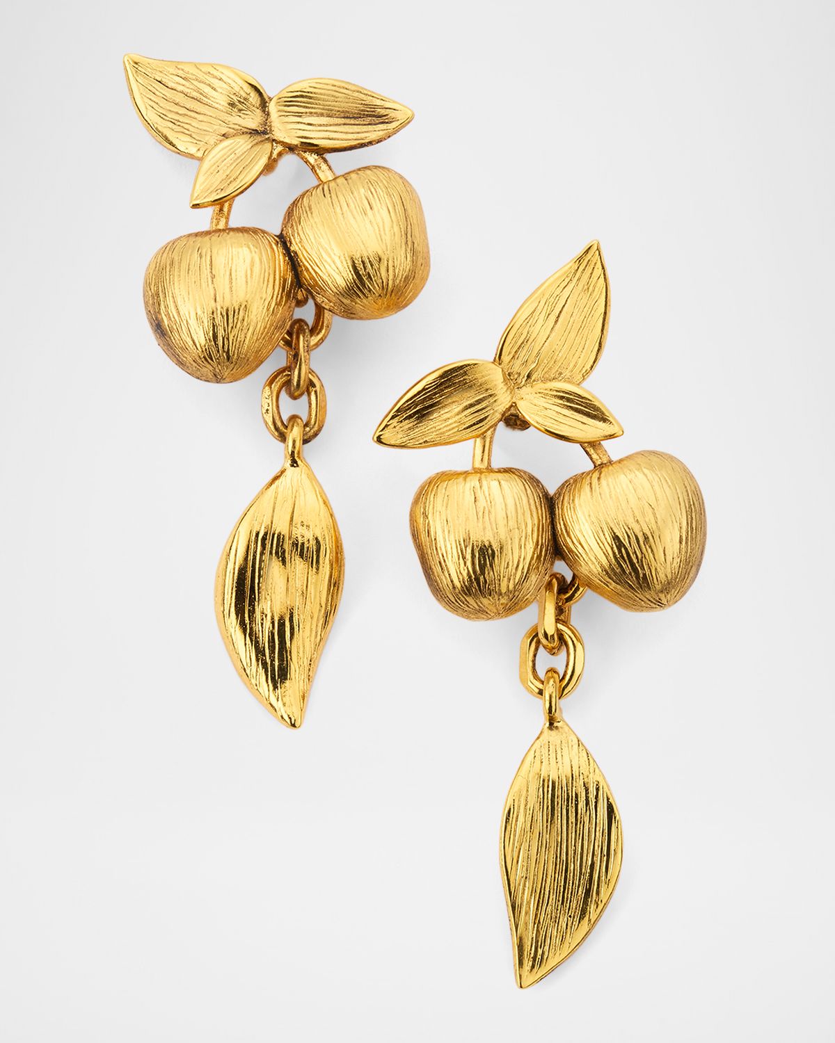 Saint Laurent Textured Cherry Earrings