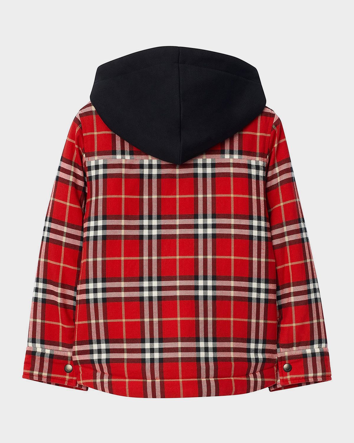Burberry Boy 's Check Cotton Hooded Jacket, Size 3-14