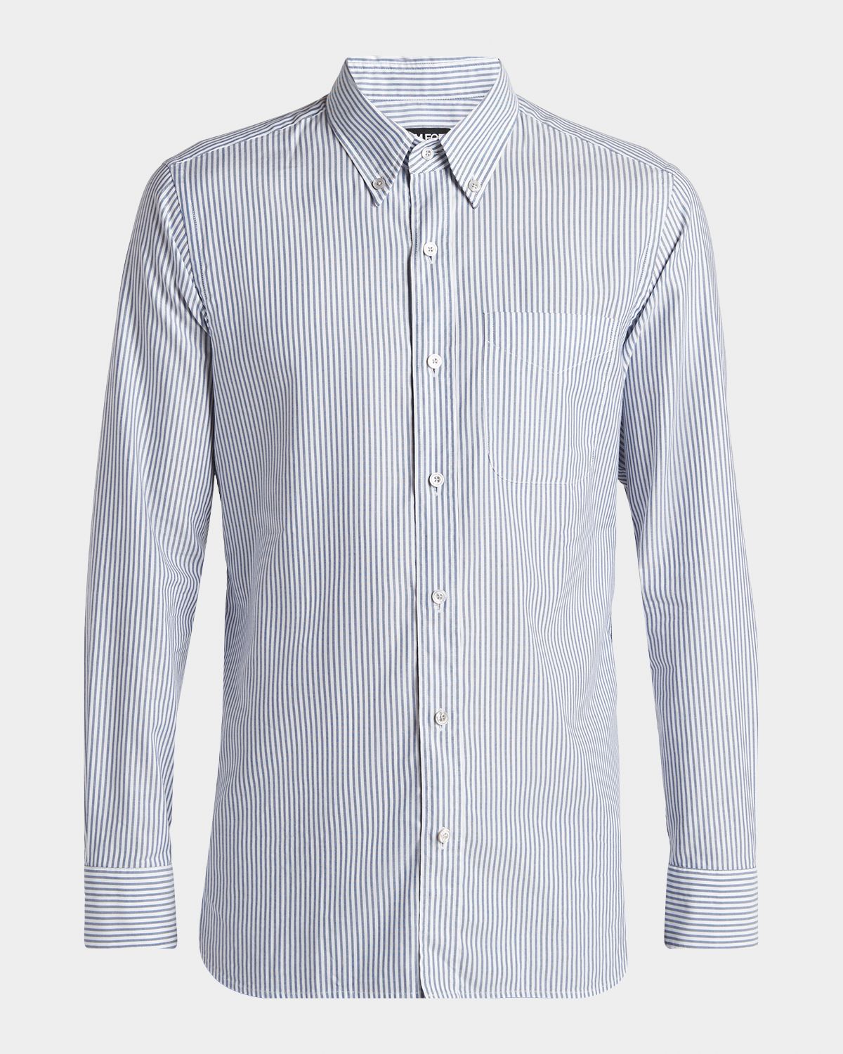 TOM FORD Men 's Oxford Striped Slim-Fit Dress Shirt