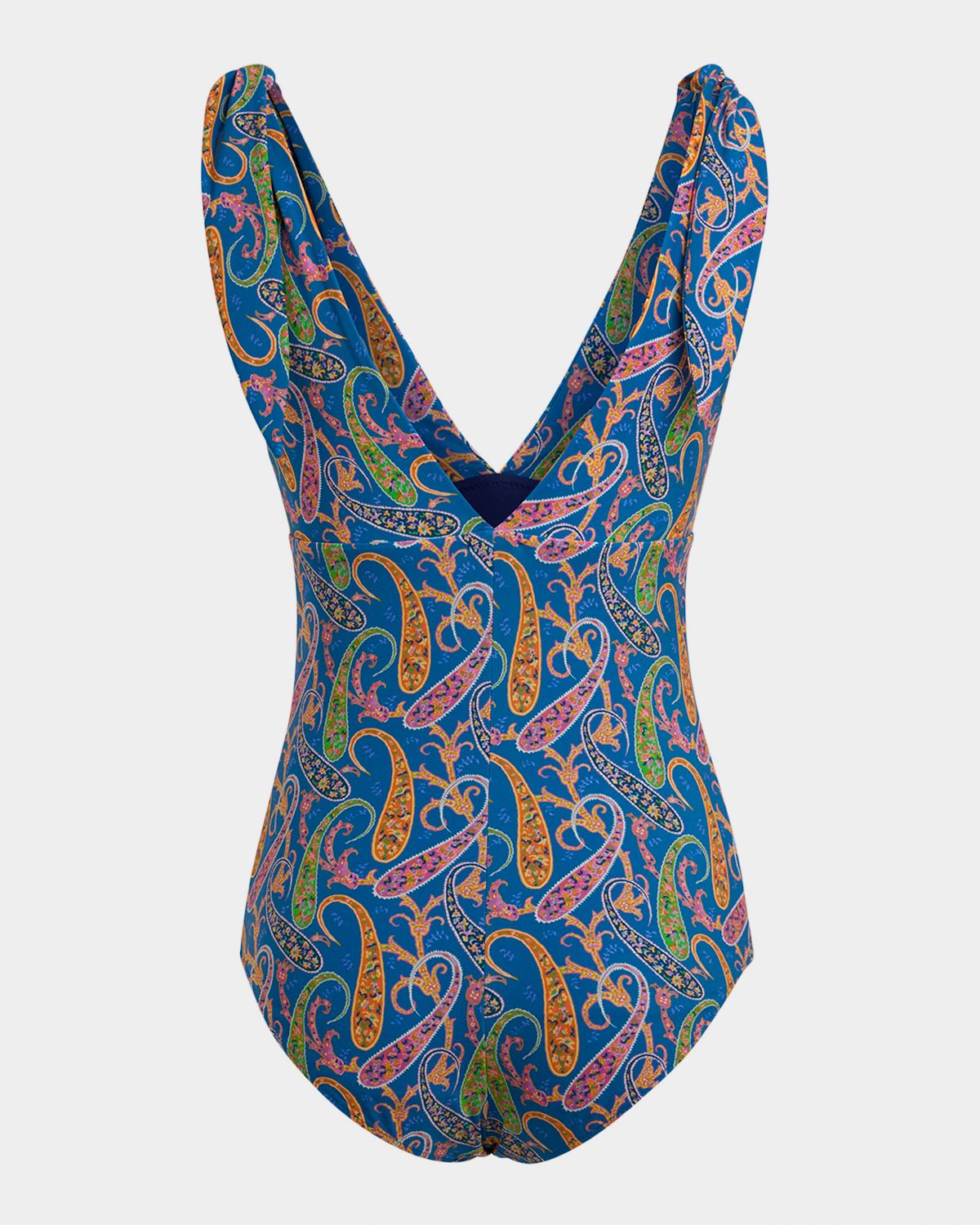 Etro Paisley Tie-Shoulder One-Piece Swimsuit