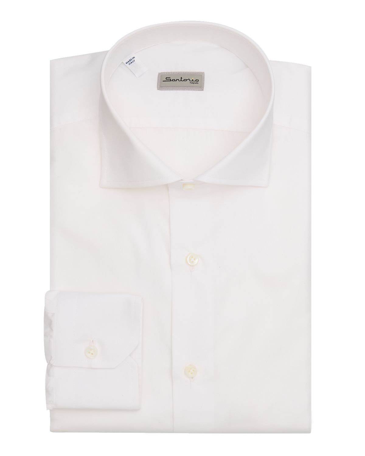 Sartorio Men 's Solid Cotton Spread-Collar Dress Shirt | Thumbnail 3