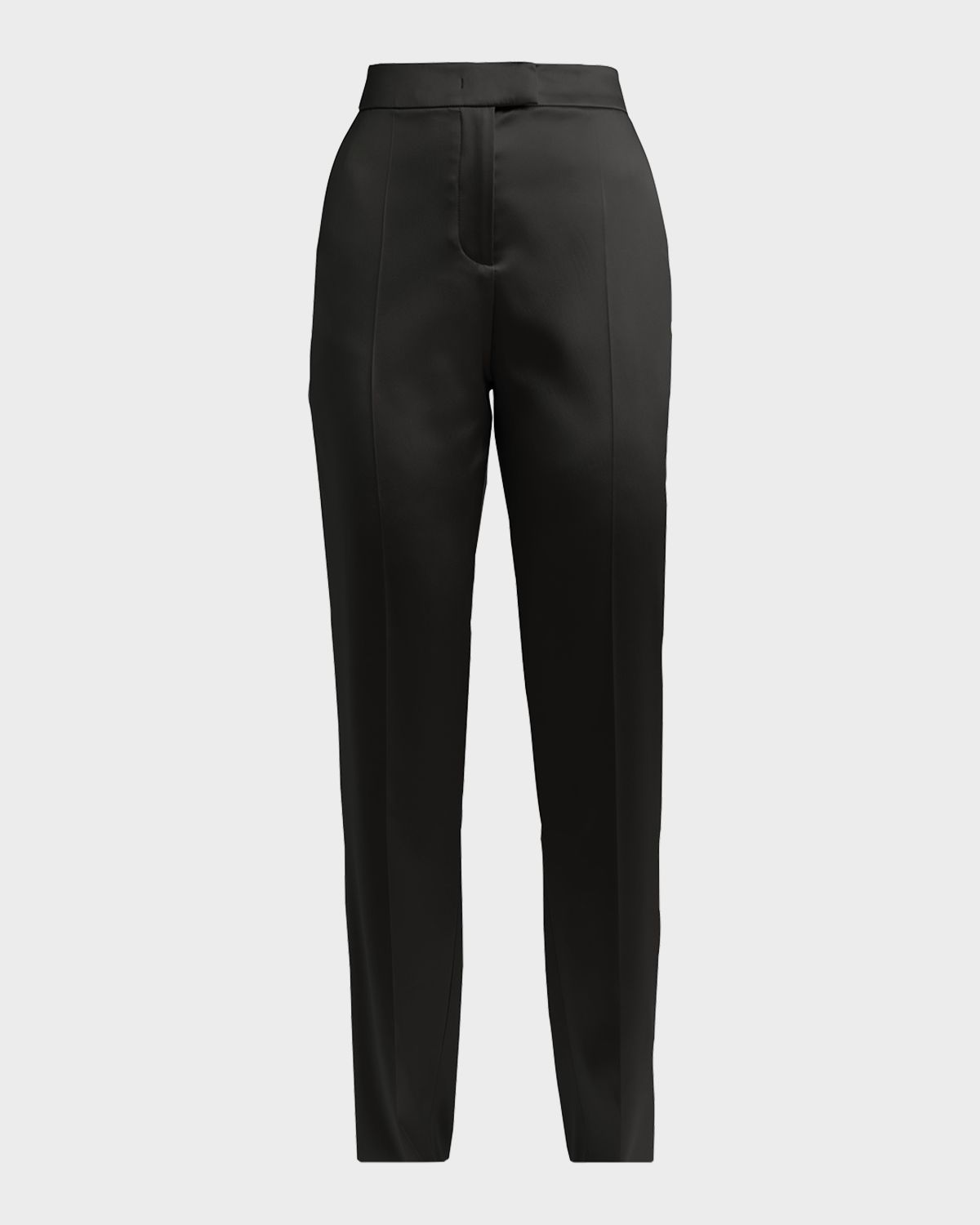 Valentino Garavani High-Rise Satin Straight-Leg Trousers