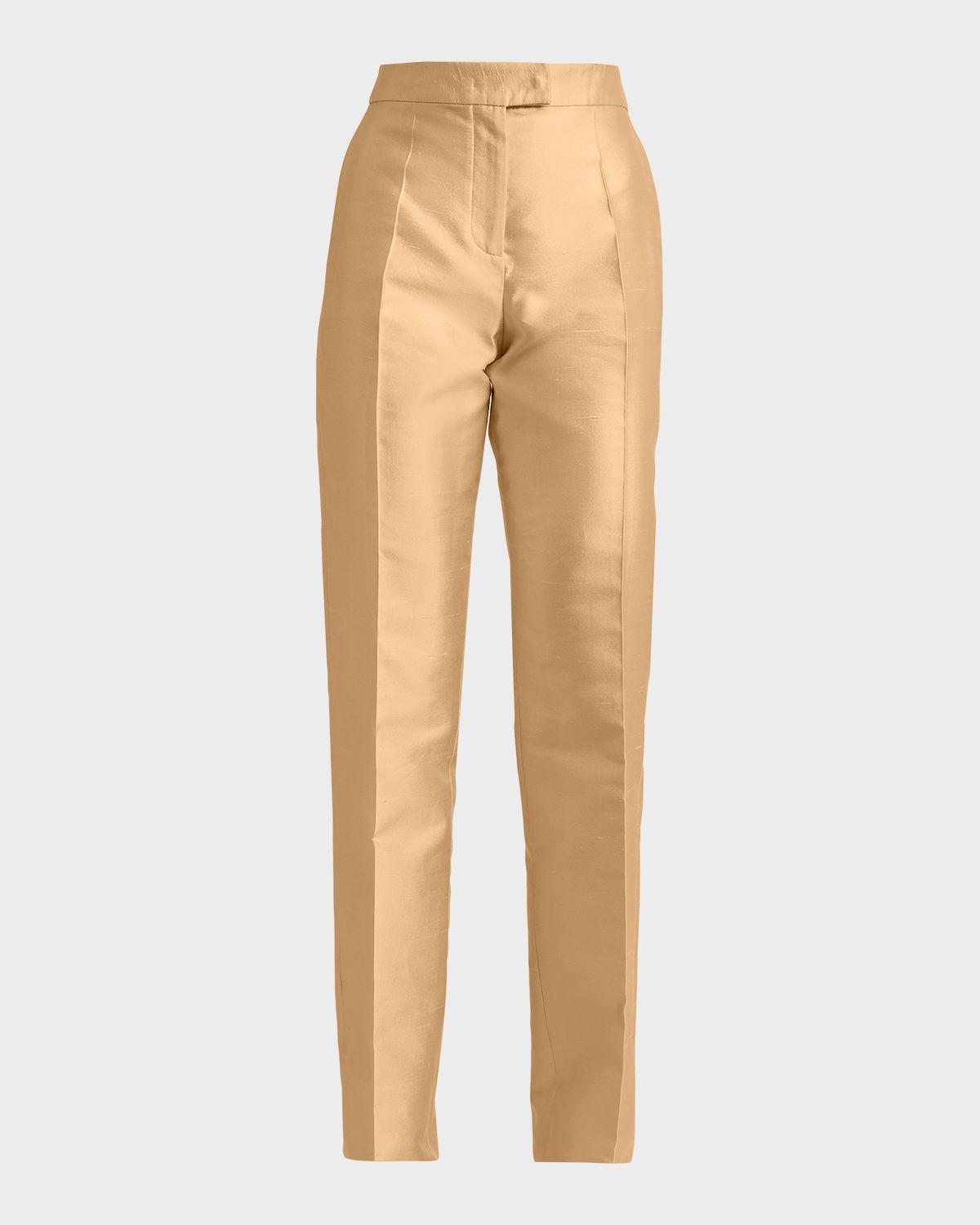 Valentino Garavani Shantung Silk Straight-Leg Pants