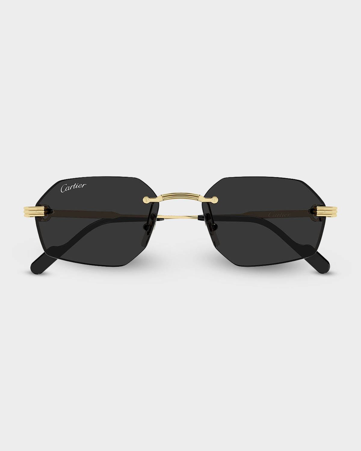 Cartier Men 's Rimless Metal Geometric Sunglasses | Thumbnail 4 Cartier Men 's Rimless Metal Geometric Sunglasses | Thumbnail 4