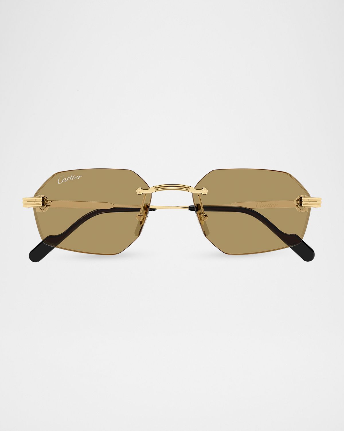 Cartier Men 's CT0616S-002 Metal Rectangle Sunglasses