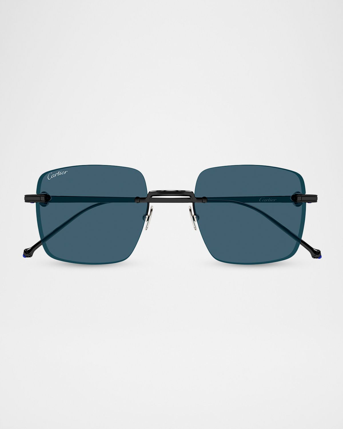 Cartier Men 's CT0403S-004 Titanium Rectangle Sunglasses