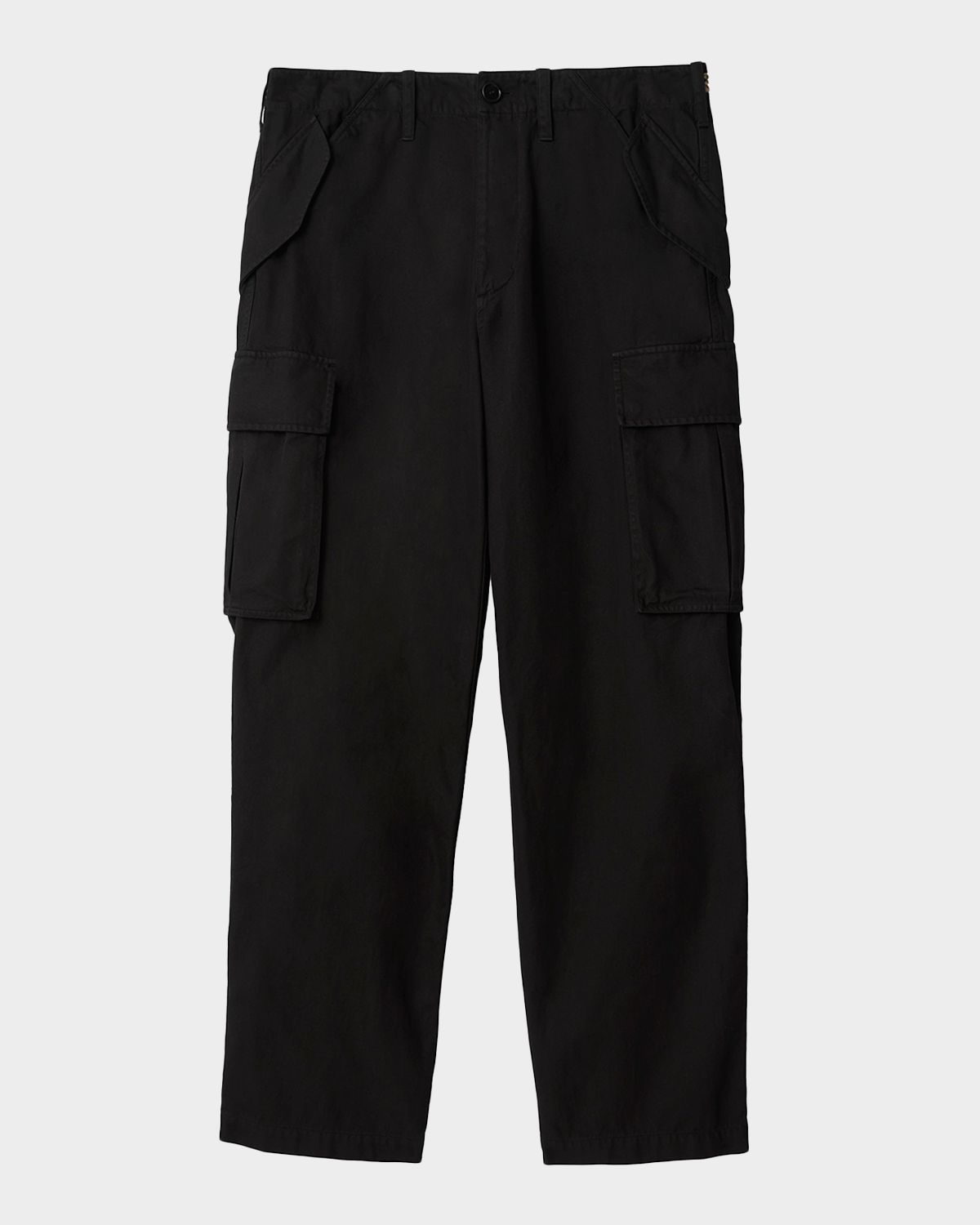 Burberry Men 's Cotton Cargo Trousers with Check Waist Adjusters