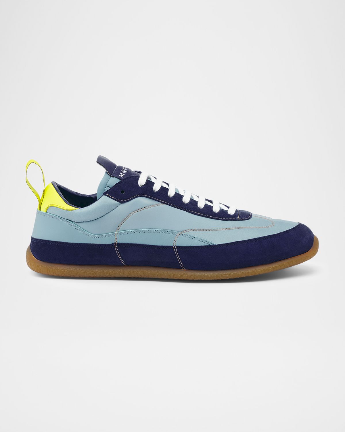 McQueen Men 's EC1 Suede and Nylon Low-Top Trainers | Thumbnail 4 McQueen Men 's EC1 Suede and Nylon Low-Top Trainers | Thumbnail 4