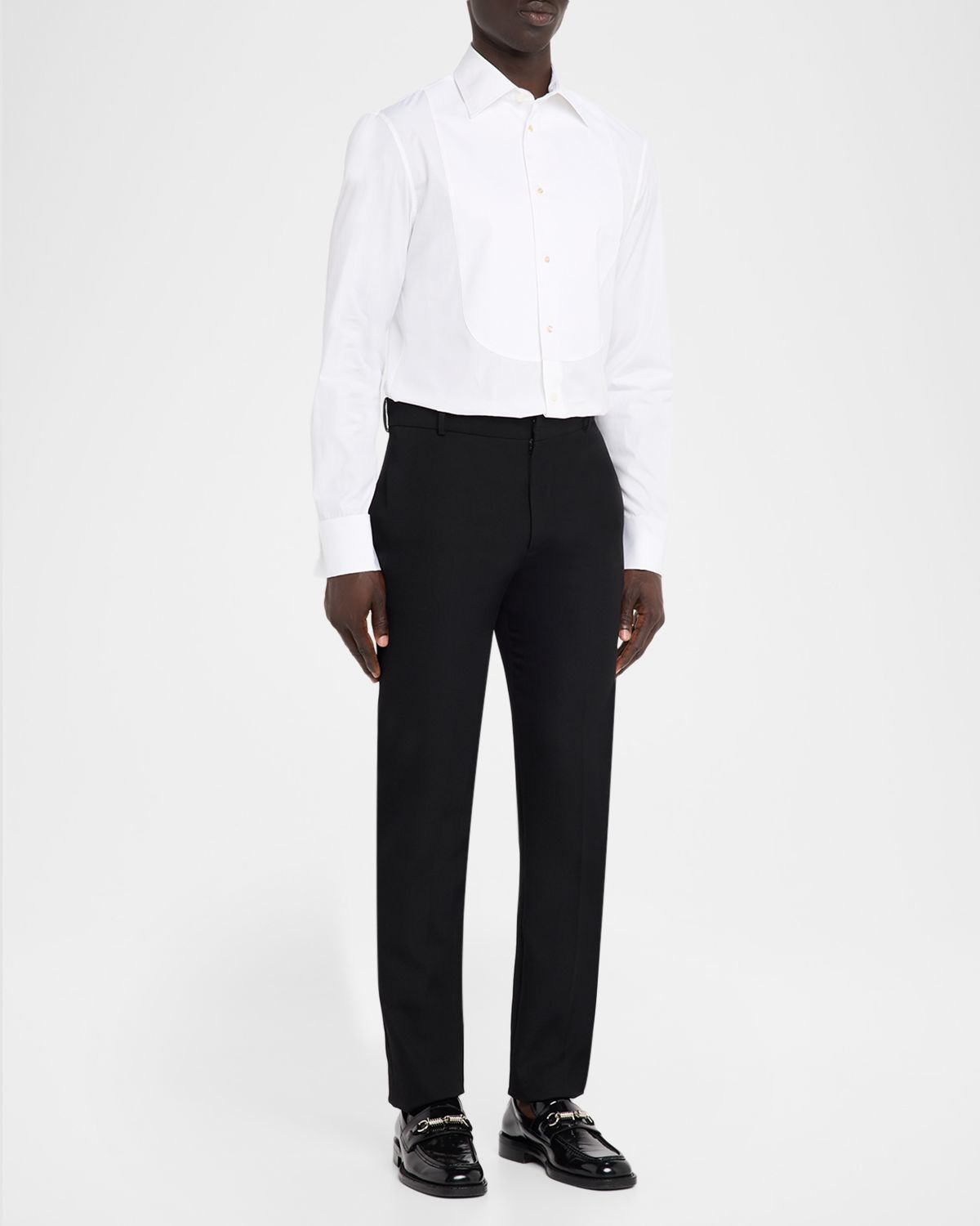 Burberry Men 's Slim Fit Cotton Bib-Front Tuxedo Shirt