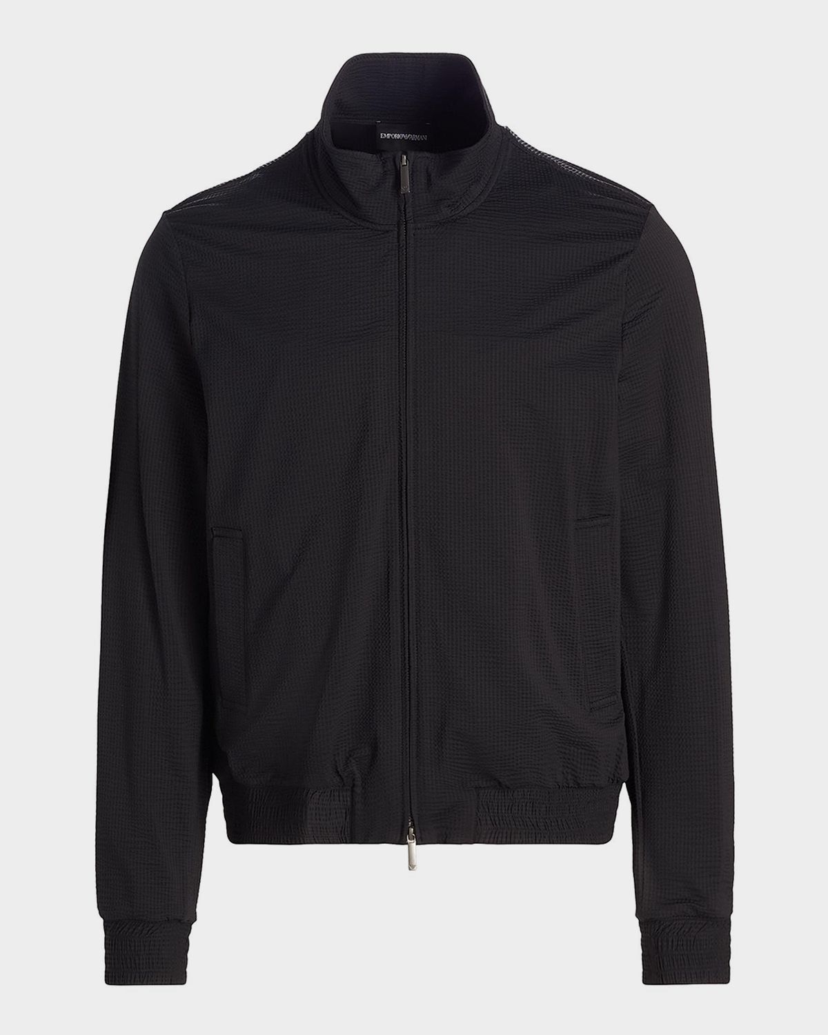 Emporio Armani Men 's Seersucker Bomber Jacket