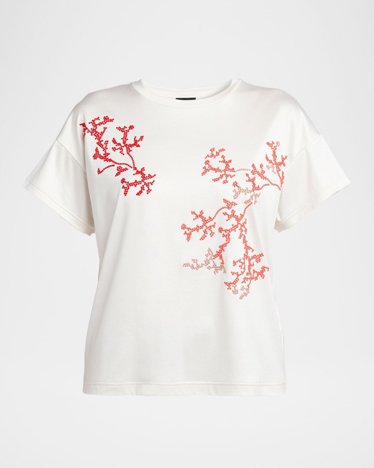 Giorgio Armani Embroidered Short-Sleeve T-Shirt