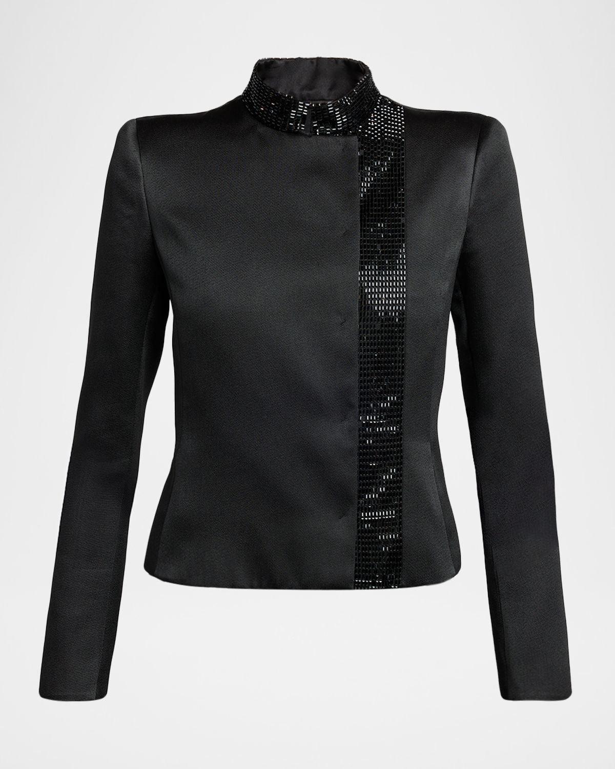 Giorgio Armani Embroidered Silk Single-Breasted Jacket | Thumbnail 6