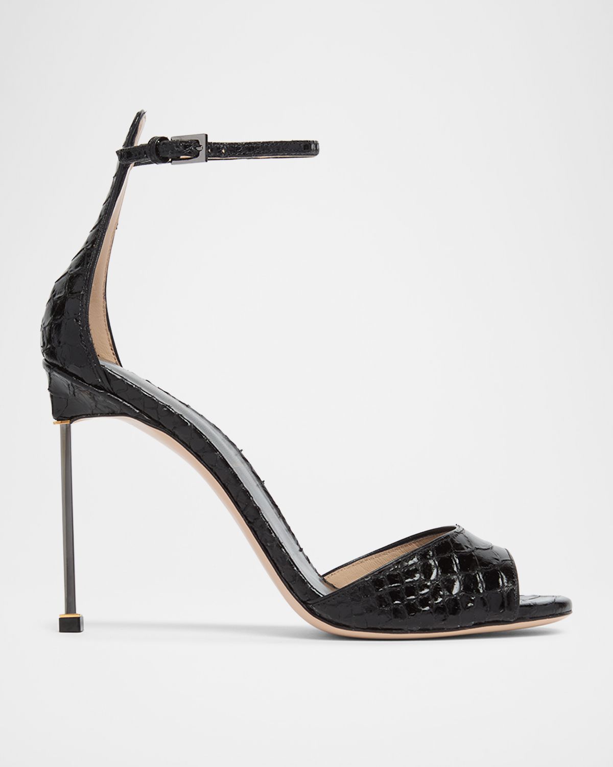 TOM FORD 105mm Croc-Embossed Leather Ankle-Strap Sandals | Thumbnail 5 TOM FORD 105mm Croc-Embossed Leather Ankle-Strap Sandals | Thumbnail 5
