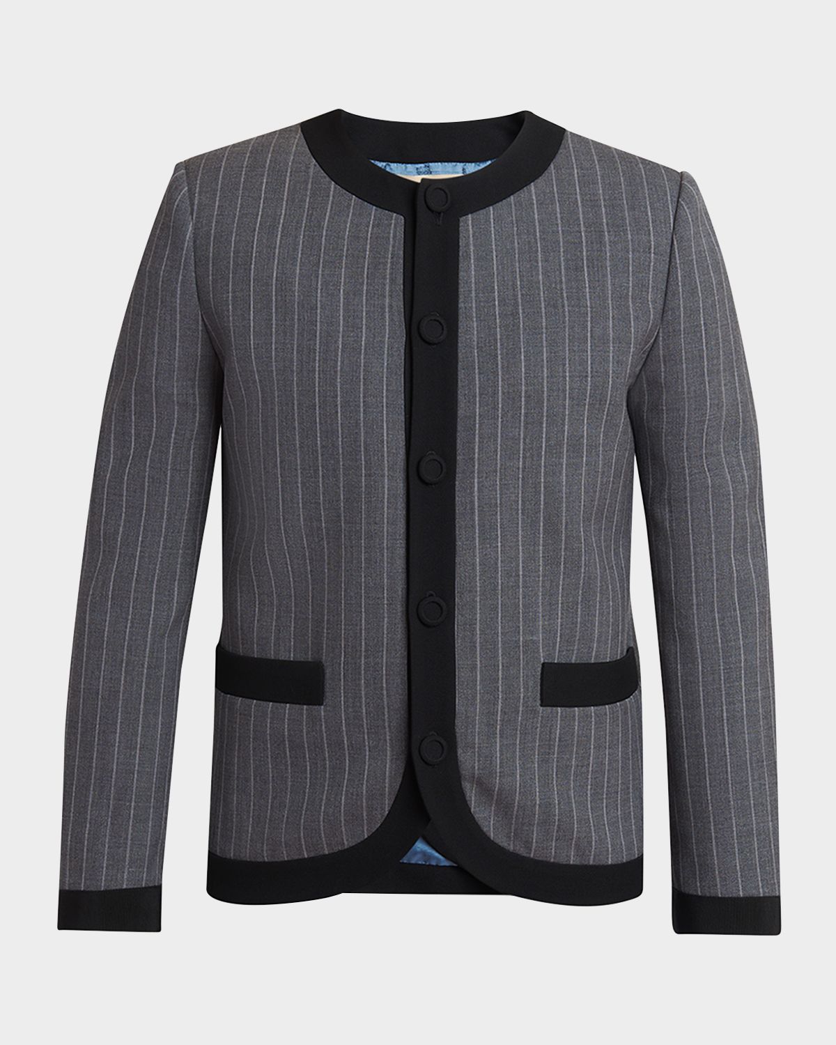Valentino Garavani Men 's Pinstripe Wool Jacket | Thumbnail 6 Valentino Garavani Men 's Pinstripe Wool Jacket | Thumbnail 6