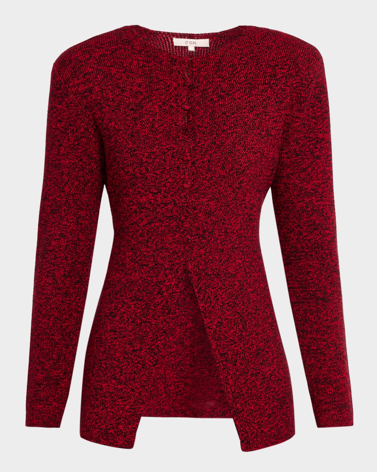 Et Ochs Mischa Marled Knit Structured Cardigan