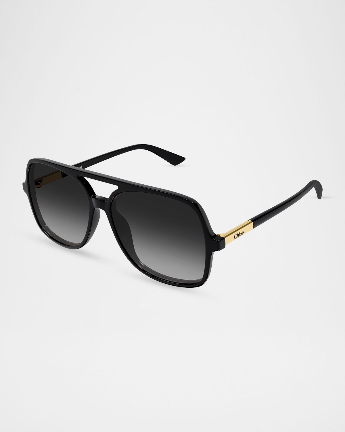 Chloe 57mm Acetate Aviator Sunglasses