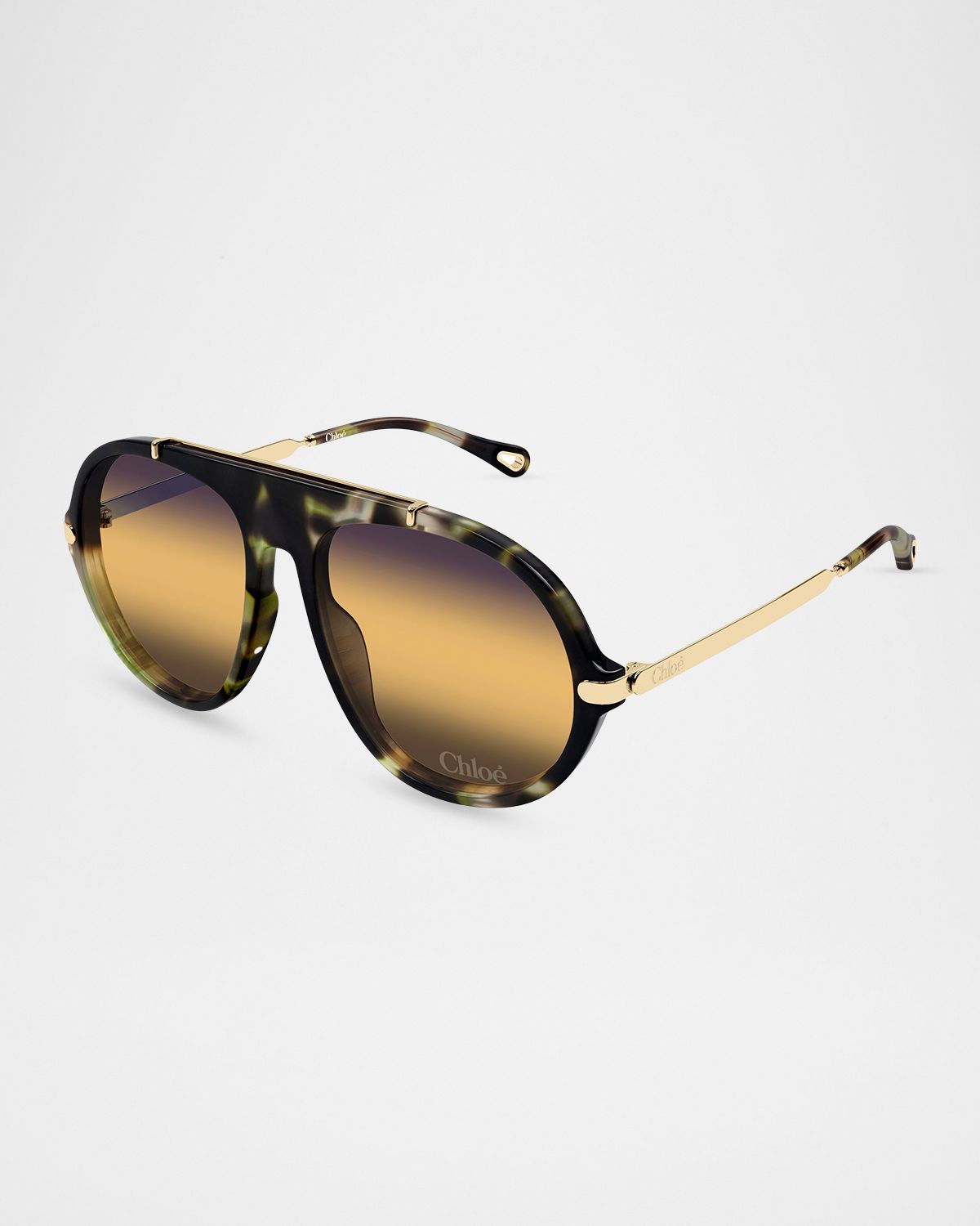 Chloe 58mm Acetate & Metal Aviator Sunglasses - Women's Accessories