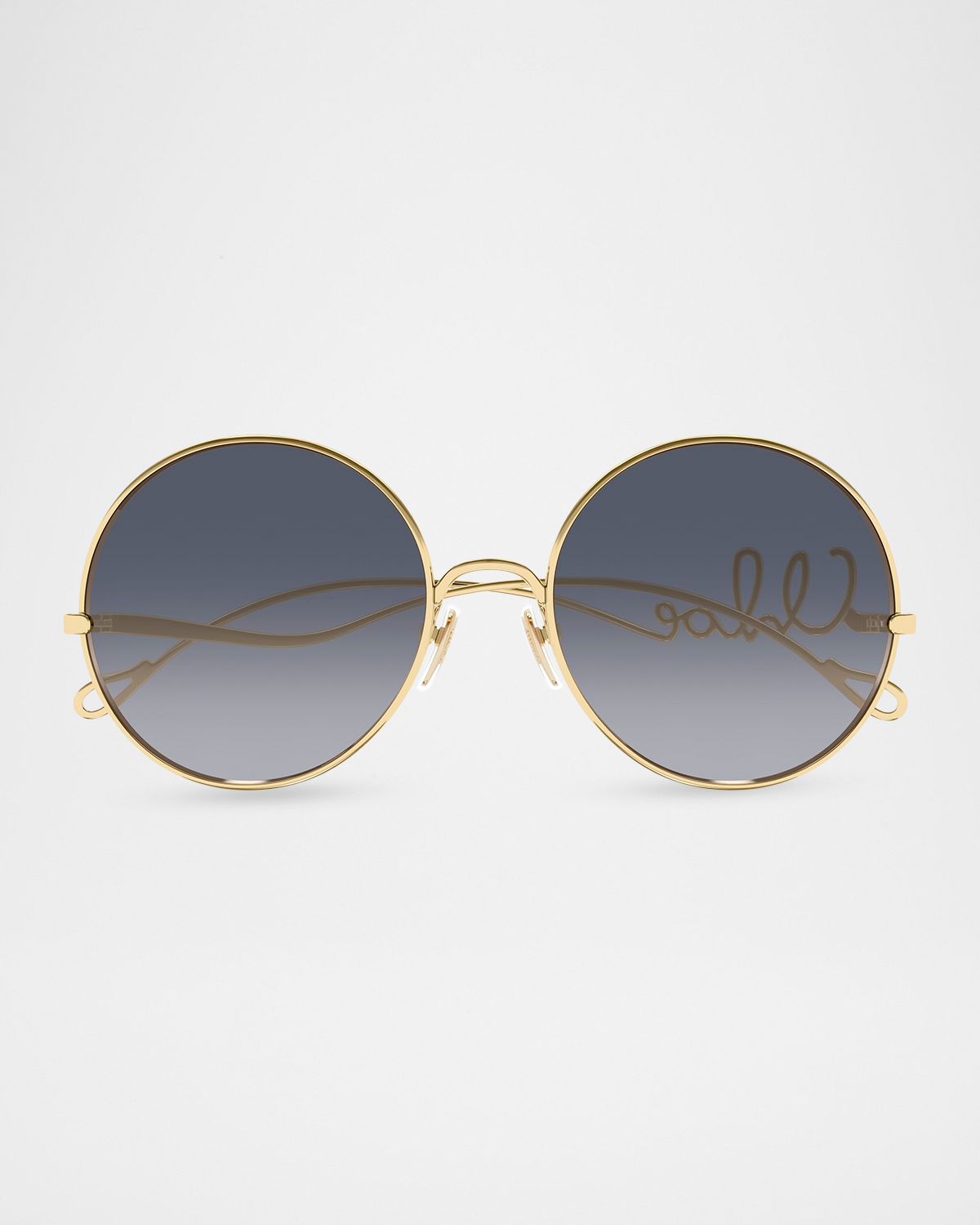 Chloe 56mm Metal Round Sunglasses